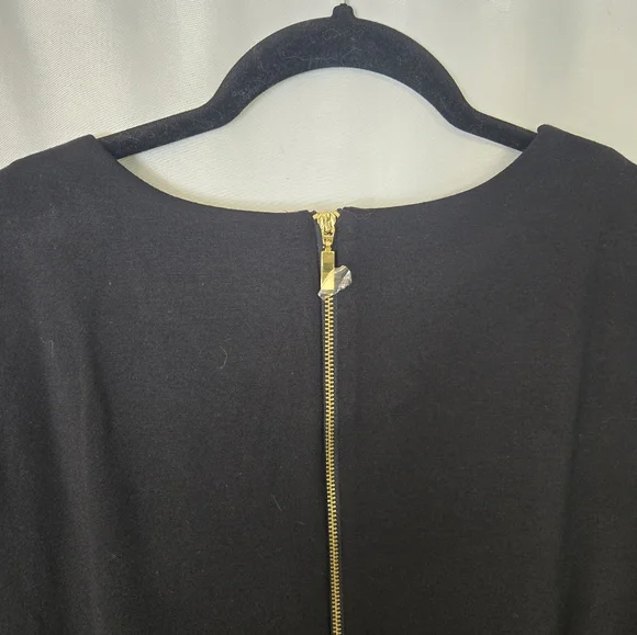 Chico's Black/Animal Print Stretch Trendy Cheetah Dress. Size 3